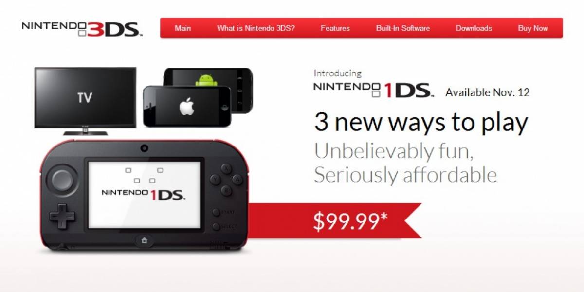 Nintendo 1DS, la broma que se queda como interesante producto