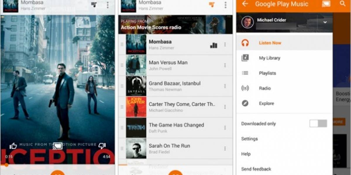 Google Play Music se actualiza a la versión 5.7 con Material Design