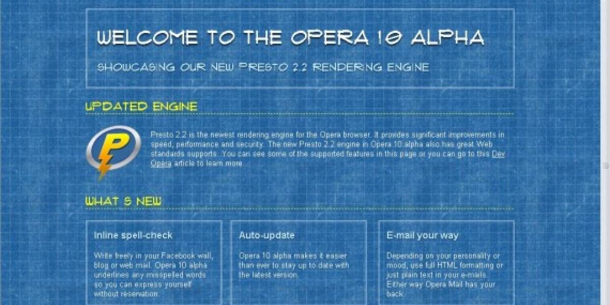Opera 10.0 Alpha 1