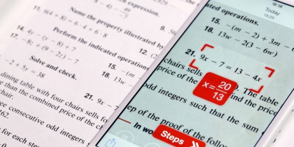 PhotoMath resuelve fórmulas al instante