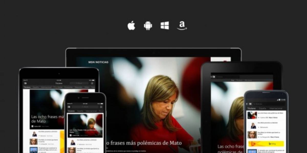 Aplicaciones de MSN ya están disponibles para Android, iOS y dispositivos Amazon