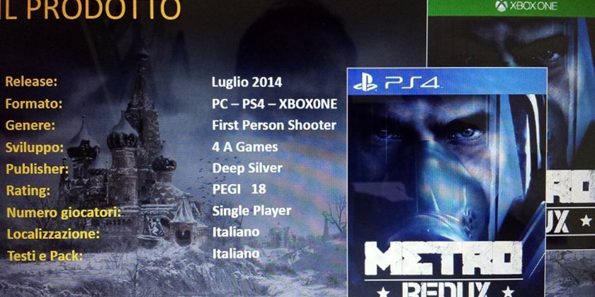 Metro Redux llegará a PS4 y Xbox One