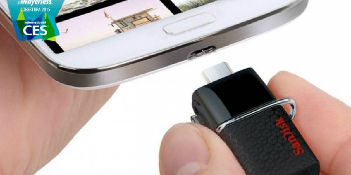 SanDisk revela memoria USB que se conecta directamente a un smartphone o tablet #CES2015