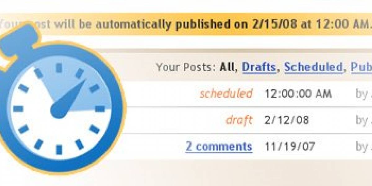 Blogger ahora permite publicar a futuro