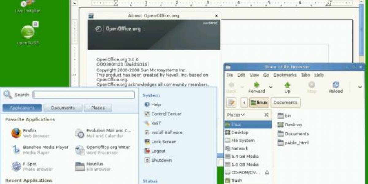 Disponible para descarga Ubuntu 8.10 RC y OpenSUSE 11.1 Beta 3 a primera vista