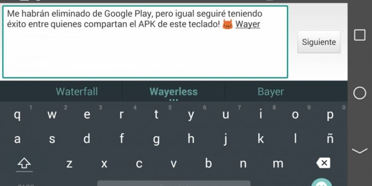 Google retira Teclado Android L de la Play Store
