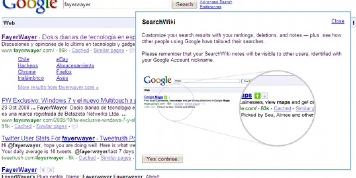 Google lanza SearchWiki