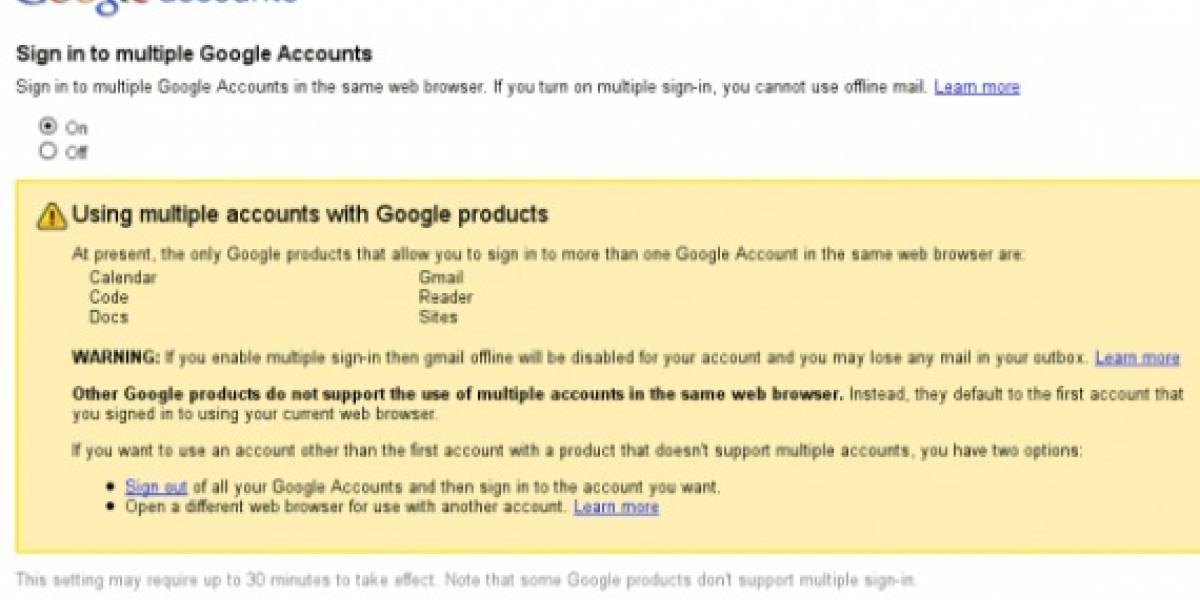 Google prueba el acceso a sus servicios utilizando varias cuentas