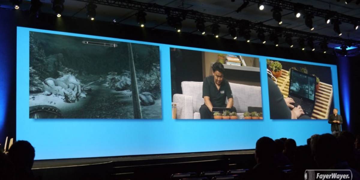 Así se jugaría Skyrim usando una notebook con pantalla táctil