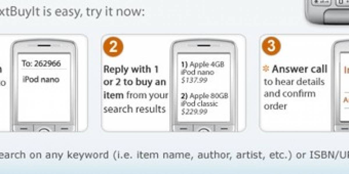 Amazon presenta TextBuyit, comprando vía SMS