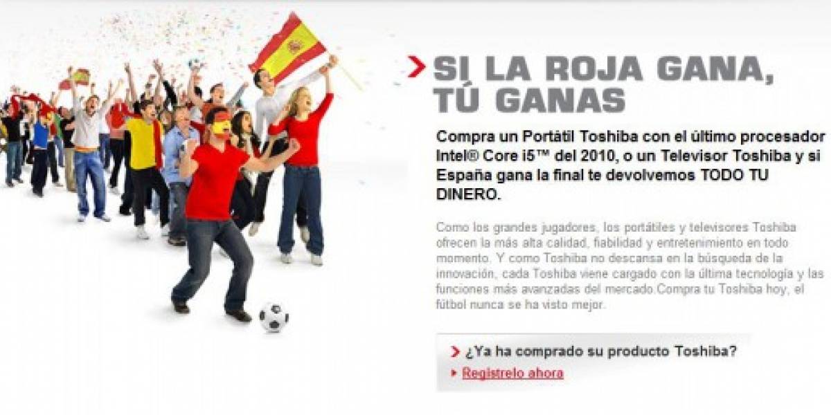 Toshiba deberá reembolsar a sus clientes por victoria de España en el Mundial