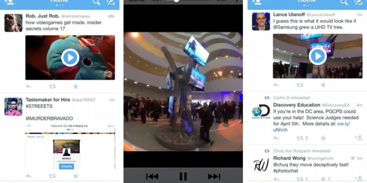 Twitter ahora permite visualizar videos desde su aplicación móvil
