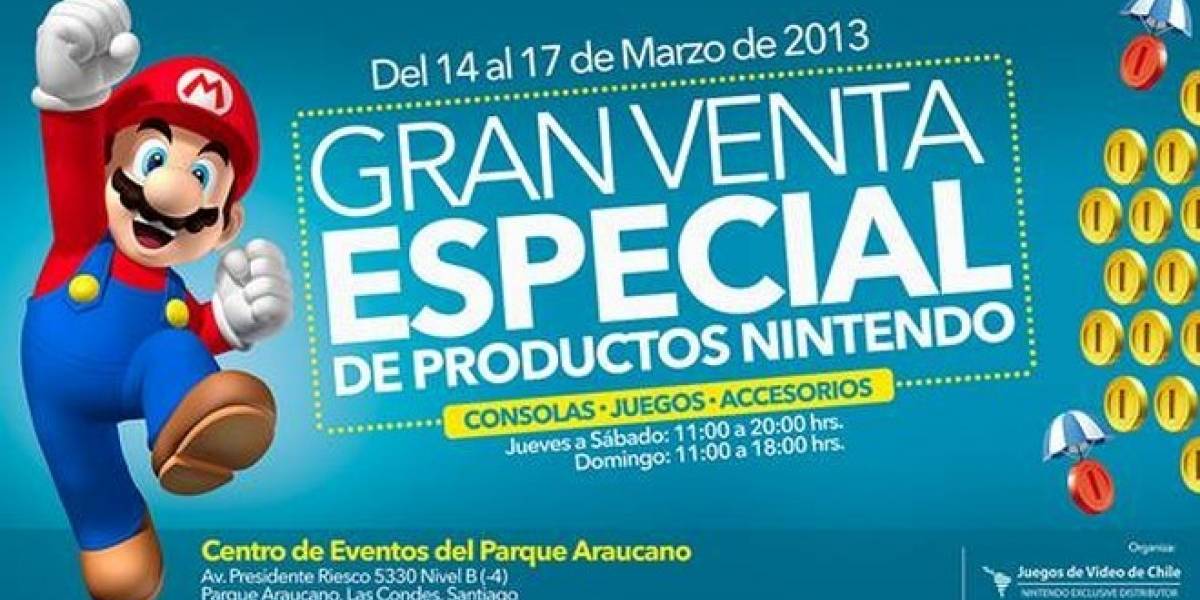Chile: Se viene una venta especial de productos Nintendo durante este fin de semana