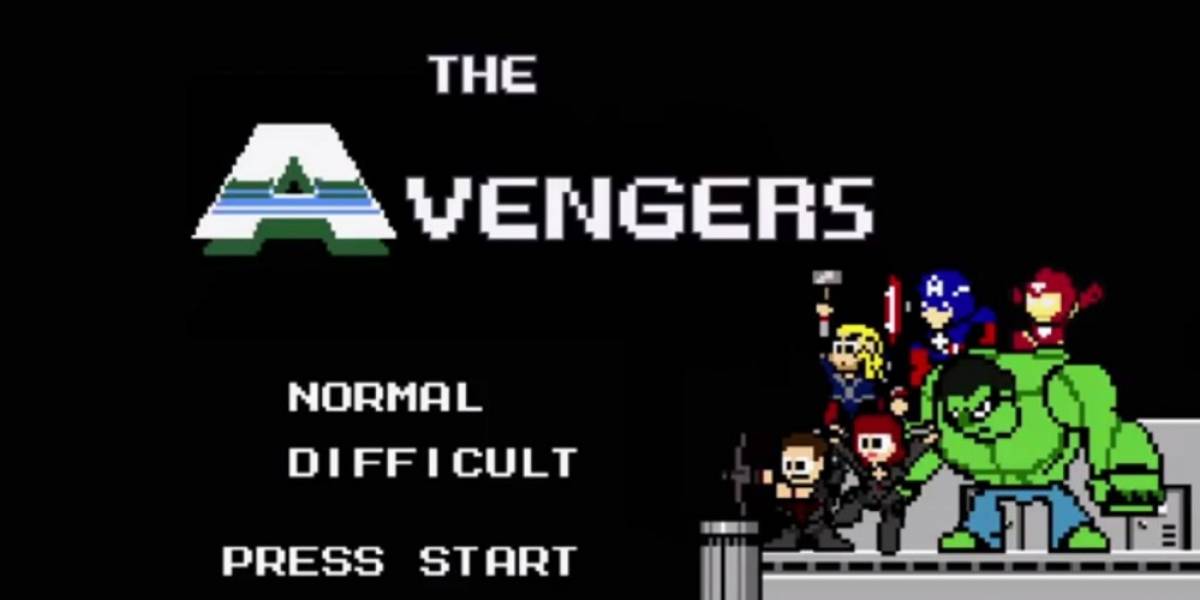 Así se vería la película de Avengers como juego de 8-bit
