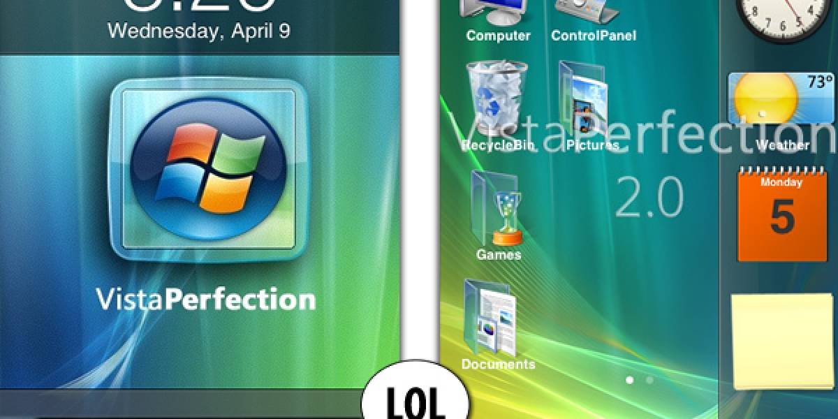Theme de Windows Vista para iPhone