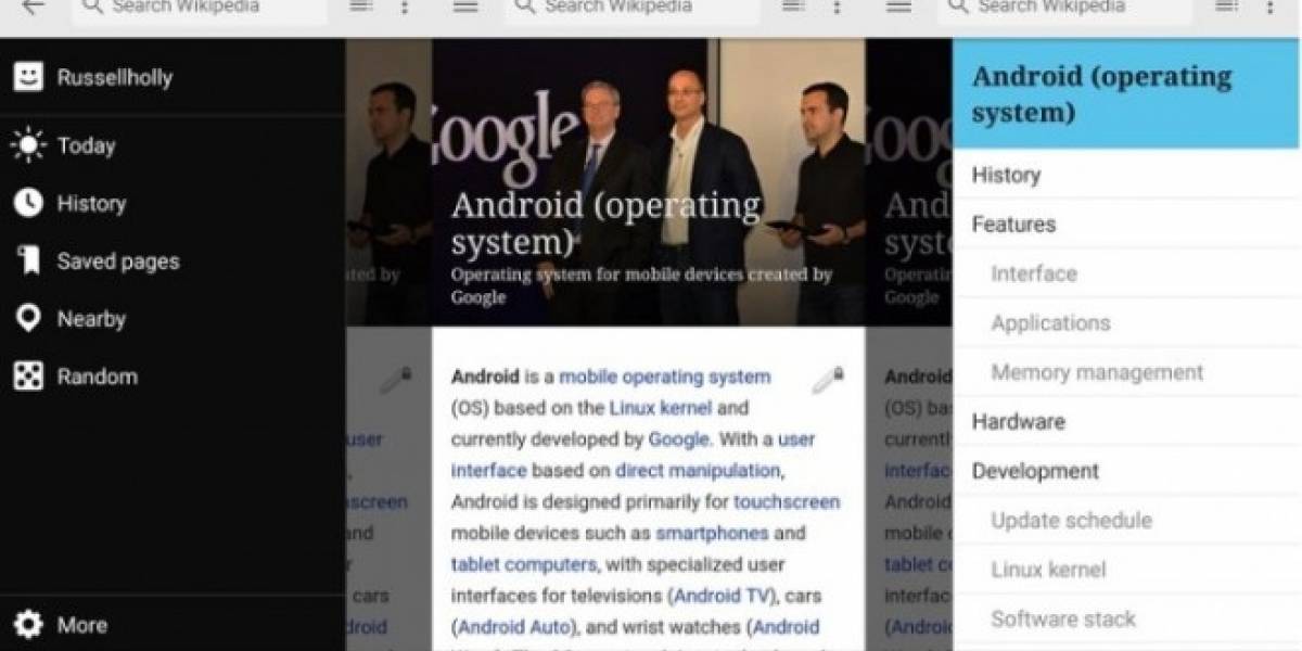 Wikipedia se actualiza para Android agregando Material Design