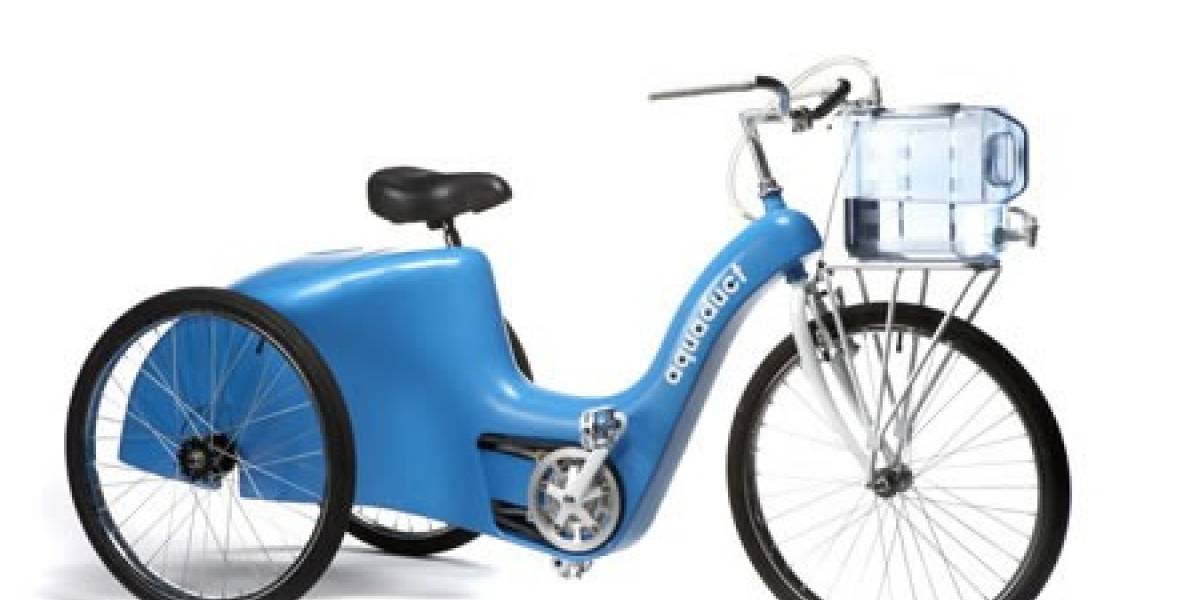 Aquaduct: Triciclo para transportar y filtrar agua
