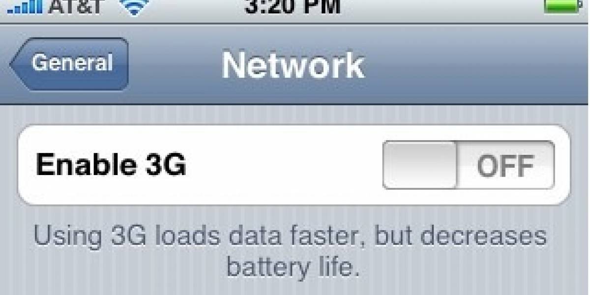 Último Firmware del iPhone tiene opción 3G