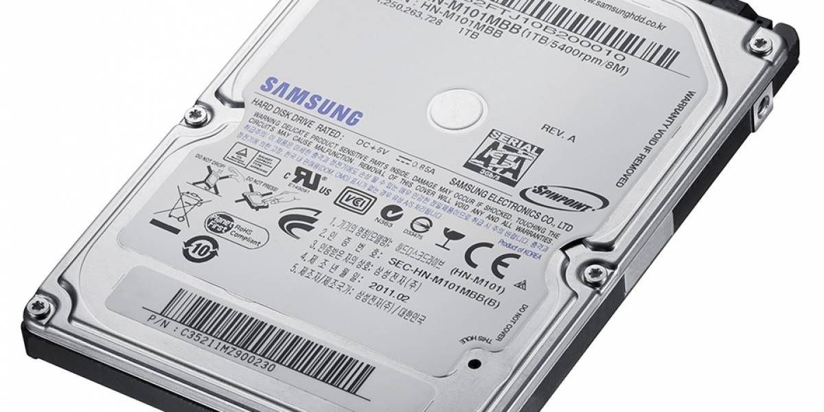 Samsung presenta su disco duro de 1TB para notebooks