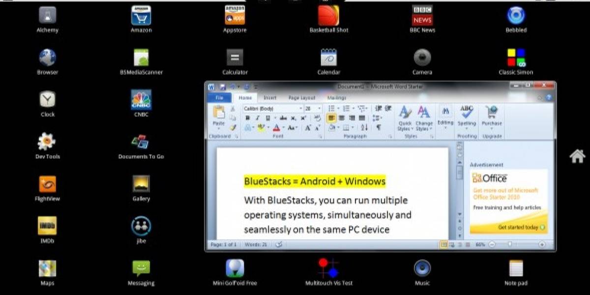 BlueStacks: Android virtualizado e integrado en Windows x86