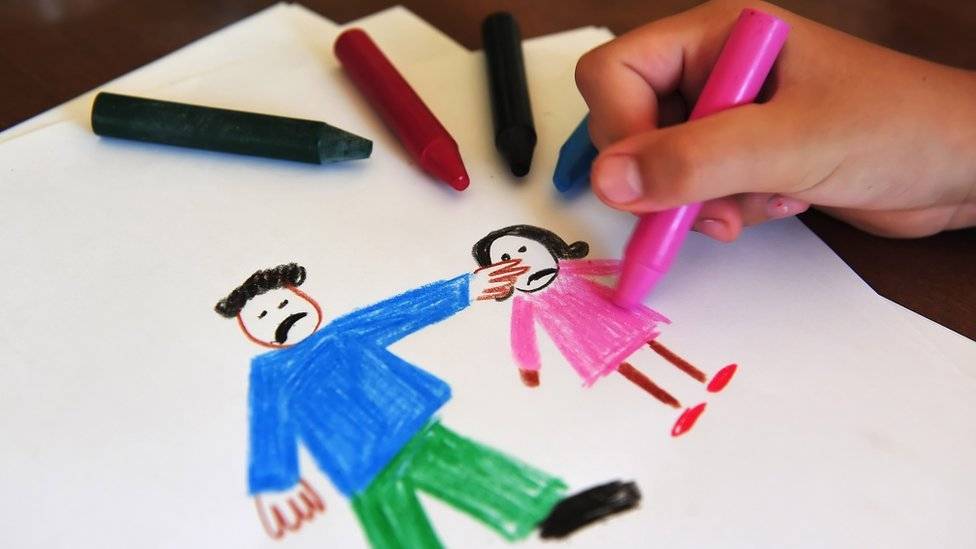 Desenho de abuso infantil