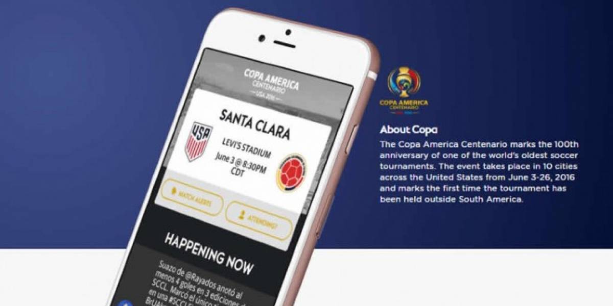 Lanzan aplicación oficial de la Copa América Centenario