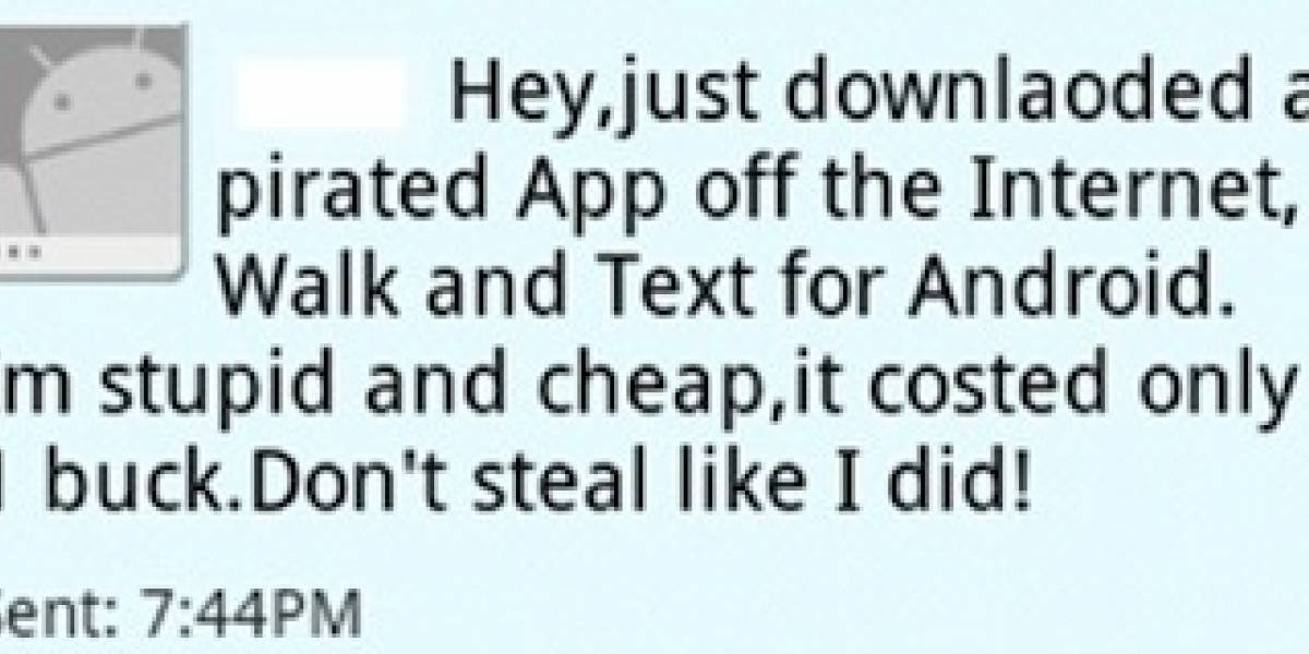 Aplicación falsa de Android te humilla por usar software pirata