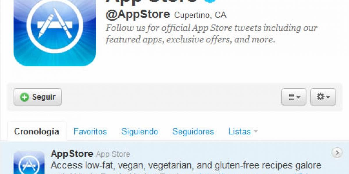 Apple lanzó su cuenta de Twitter para la App Store y promete "ofertas exclusivas"