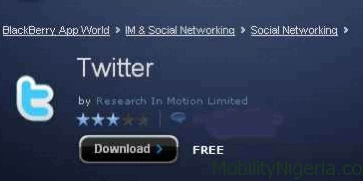 Twitter se actualiza para BlackBerry