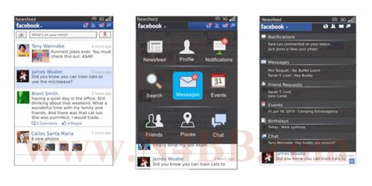 Llegó Facebook 2.0 en Beta para Blackberry