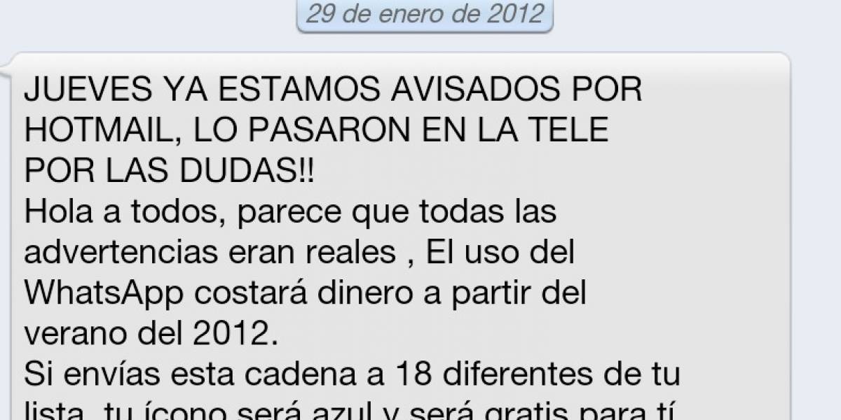WhatsApp desmiente a cadenas que anuncian cierre del servicio