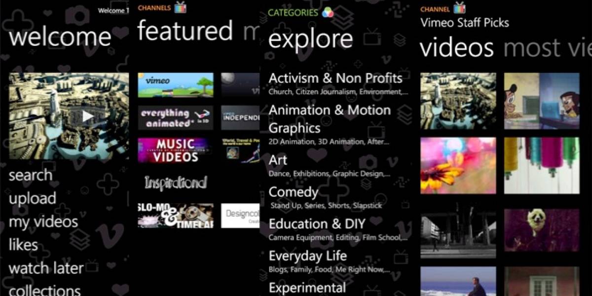 Windows Marketplace recibió oficialmente a Vimeo