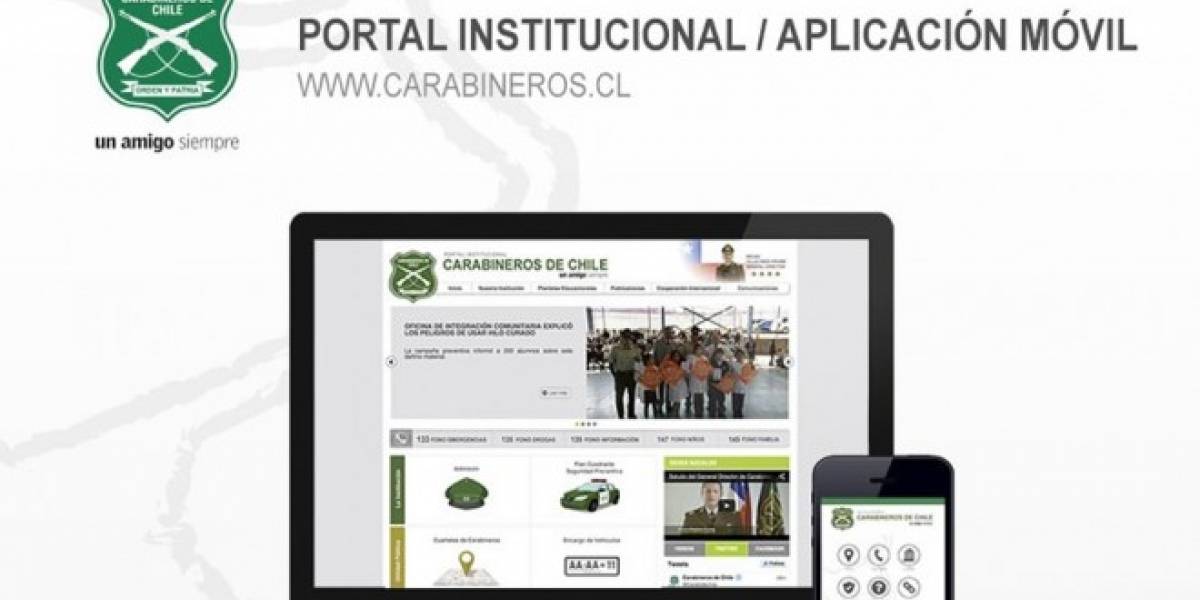 Carabineros lanza nuevo sitio web y aplicación para celulares
