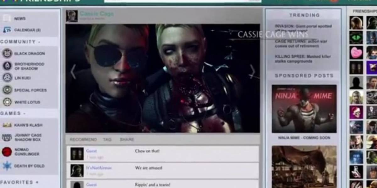 El fatality de Cassie Cage es una selfie