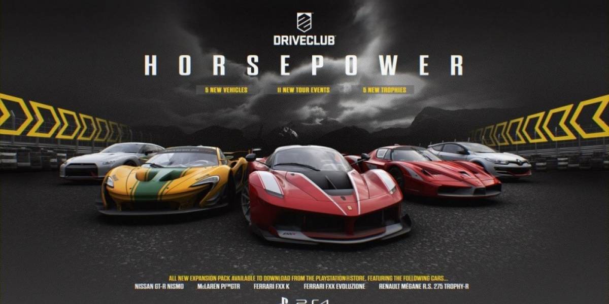 Driveclub recibirá la nueva expansión Horsepower con cinco potentes autos