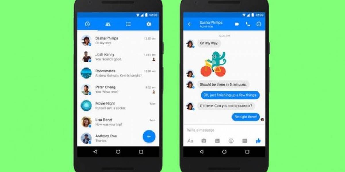 Facebook Messenger para Android cambia su diseño y queda irreconocible