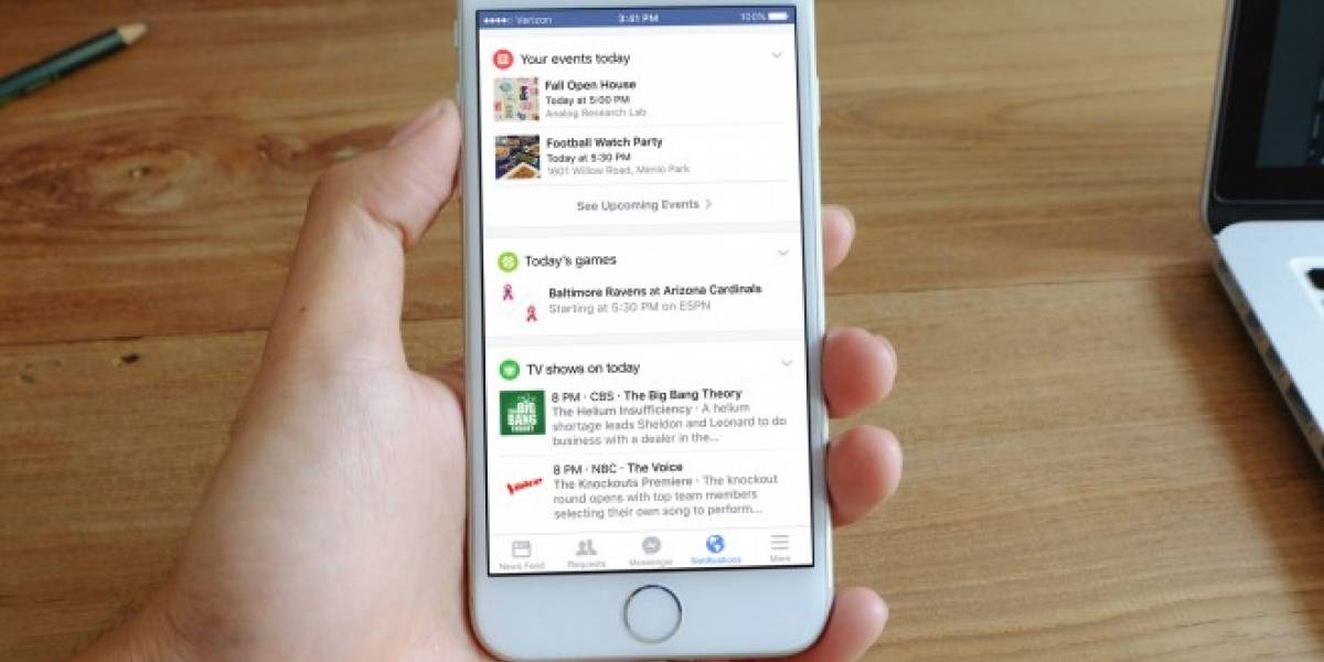 Facebook mejorará la barra de notificaciones en sus aplicaciones móviles