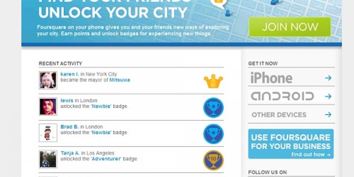 Foursquare nos sorprende... ¡Ahora sí!