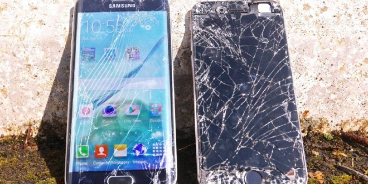 Galaxy S6 Edge se enfrenta al iPhone 6 en prueba de caída