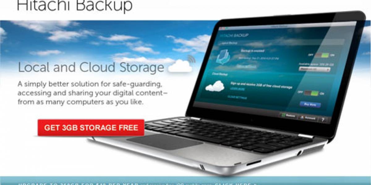 Hitachi ofrece 3GB de almacenamiento en la nube completamente gratis