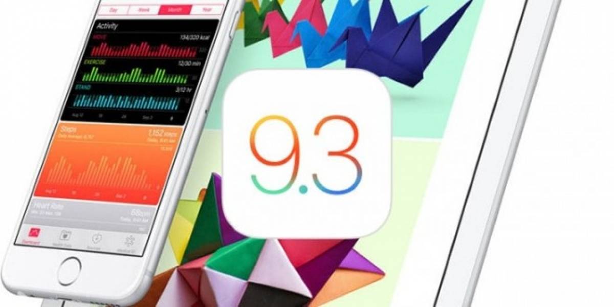 Apple libera iOS 9.3 con grandes novedades de seguridad e interfaz