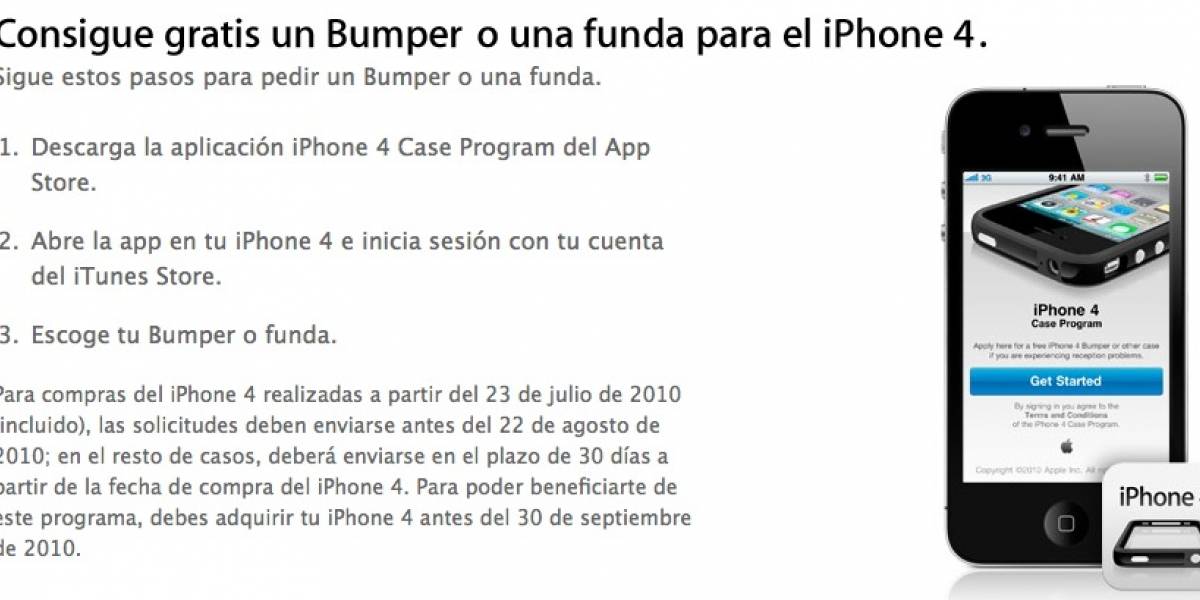 El 30 de septiembre termina parcialmente la entrega de fundas para el iPhone 4