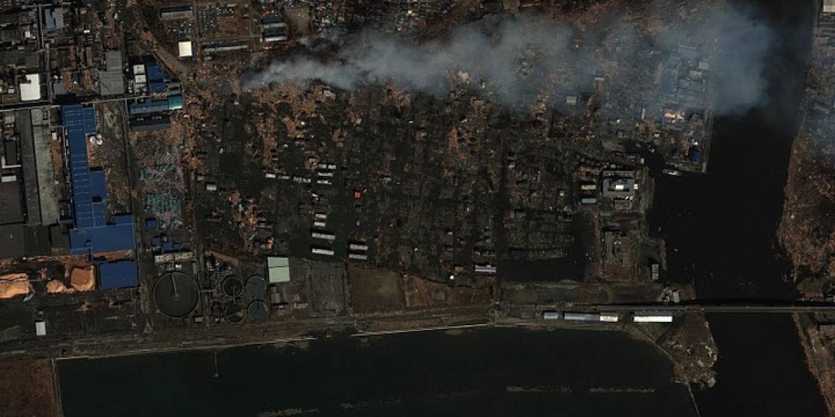 Imágenes de Google Earth antes y después del Tsunami en Japón