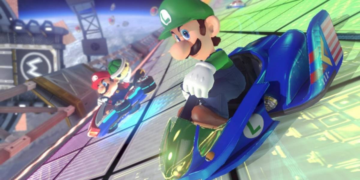 Así se ve el modo 200cc en la pista de F-Zero de Mario Kart 8