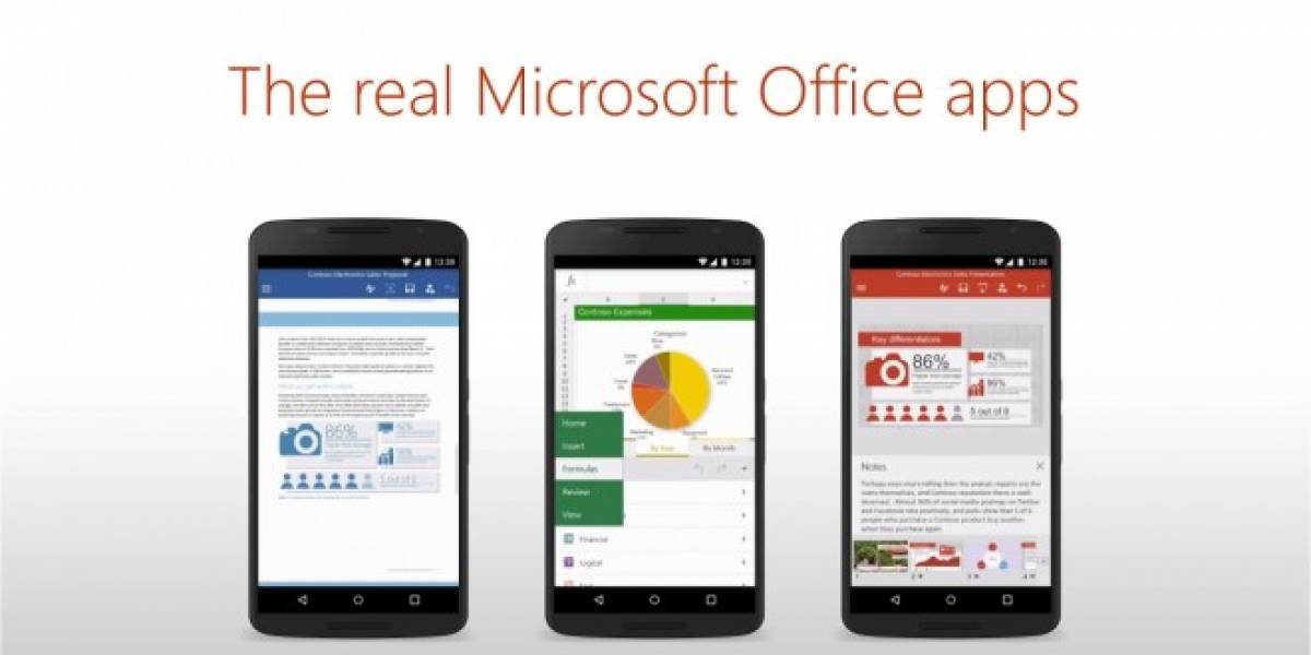 Microsoft Word, Excel y PowerPoint ya están disponibles para smartphones Android