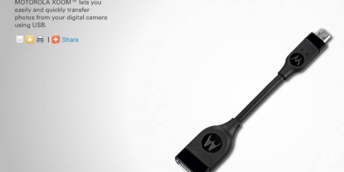 A la venta accesorio para transferir fotos directamente al Motorola XOOM