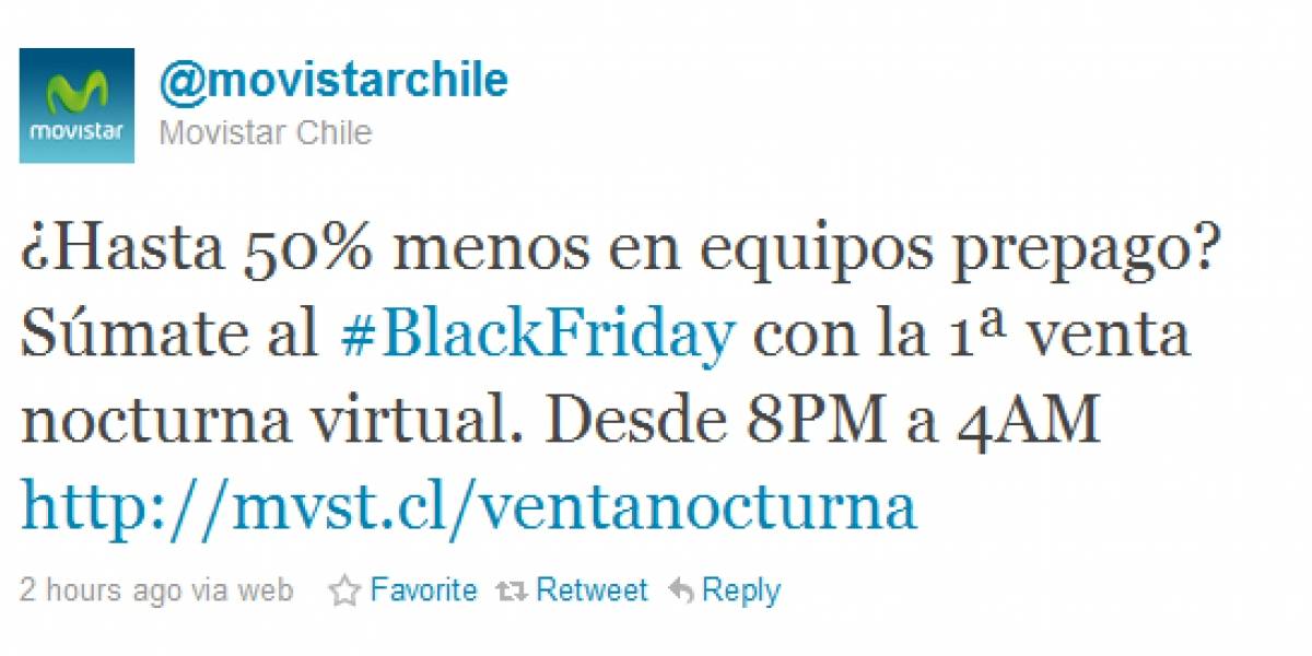Chile: Movistar realizará venta de "Black Friday" nocturna y virtual