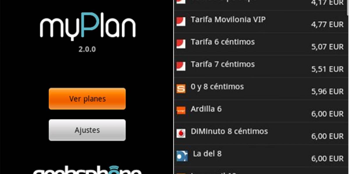 MyPlan: Una aplicación para comparar las tarifas de las operadoras españolas