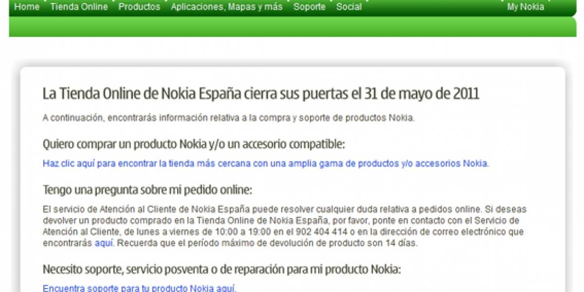 Nokia España explica el cierre de su tienda en Internet