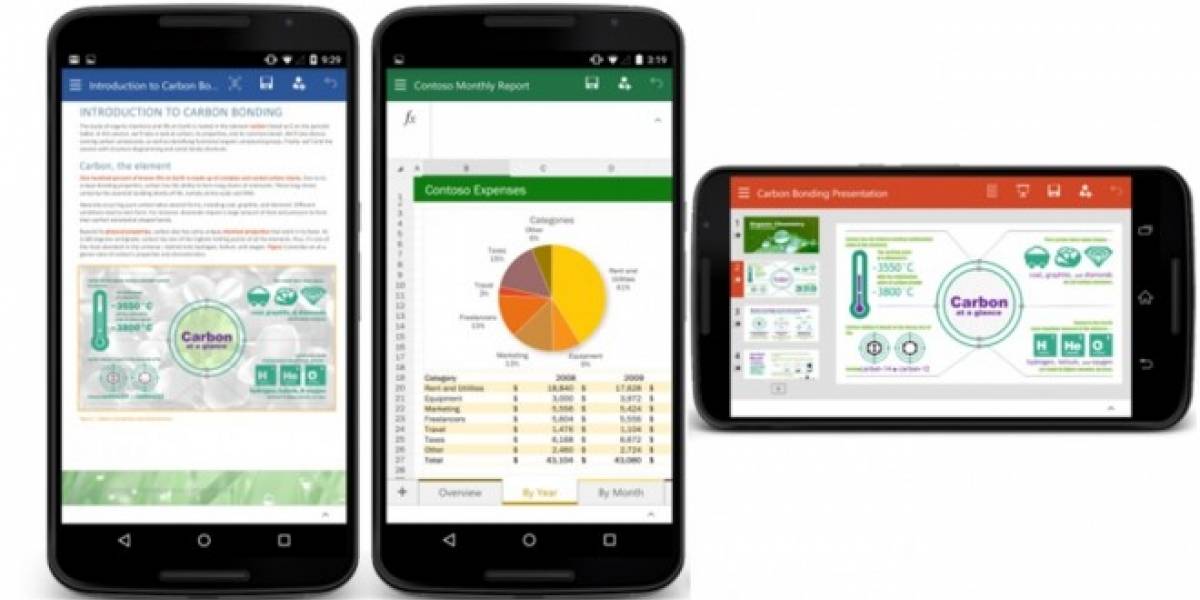 Microsoft lanza Word, Excel y PowerPoint para teléfonos Android